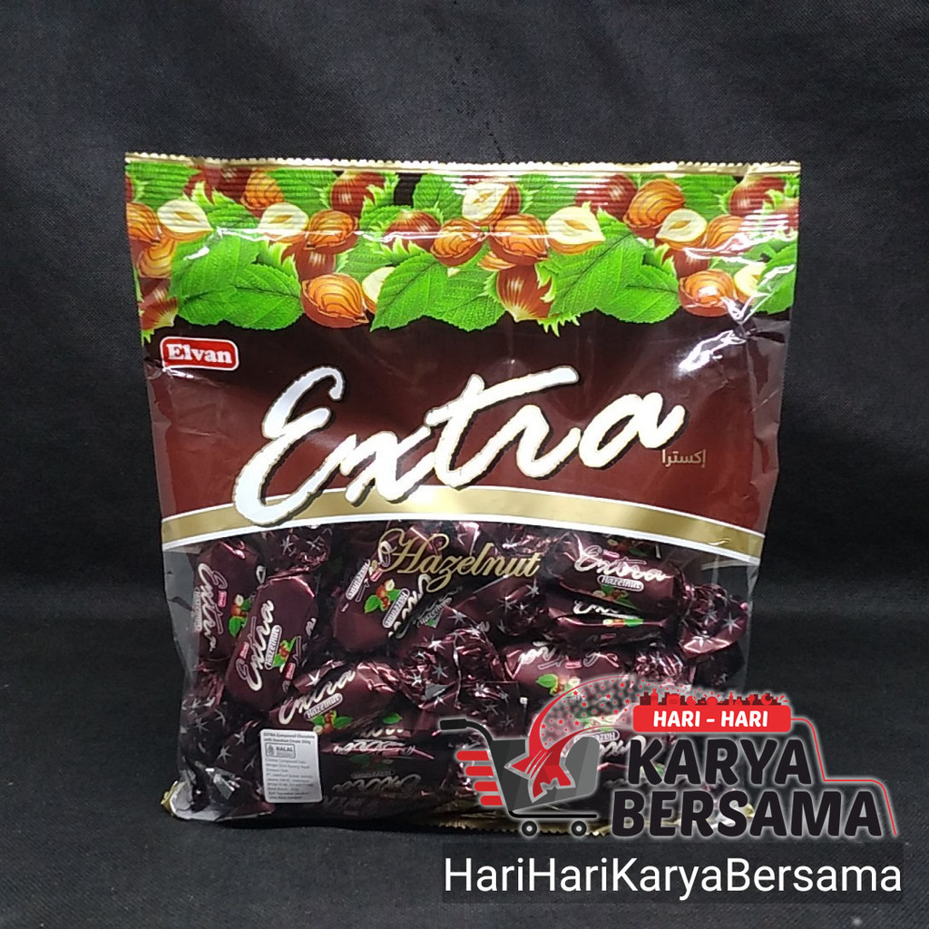 

MAKANAN RINGAN COKELAT ELVAN EXTRA COMPOUND CHOCOLATE WITH HAZELNUT CREAM 350GR