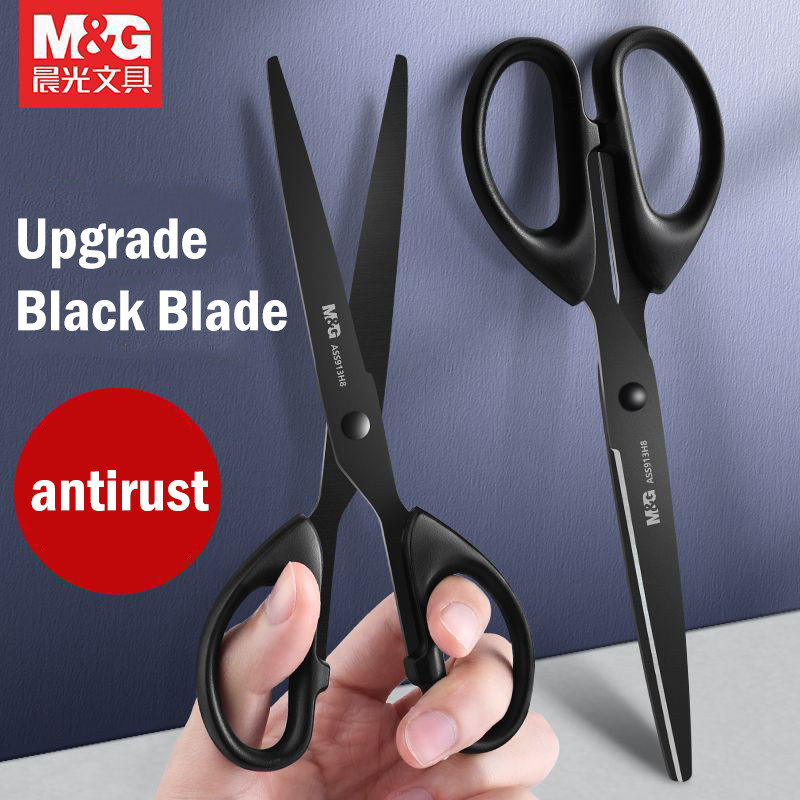 

M&G Black Blade Scissors 160/180mm Rust Proof Sharp Student Paper Cuttings Scissors Tailor Scissors Household Office Supplies