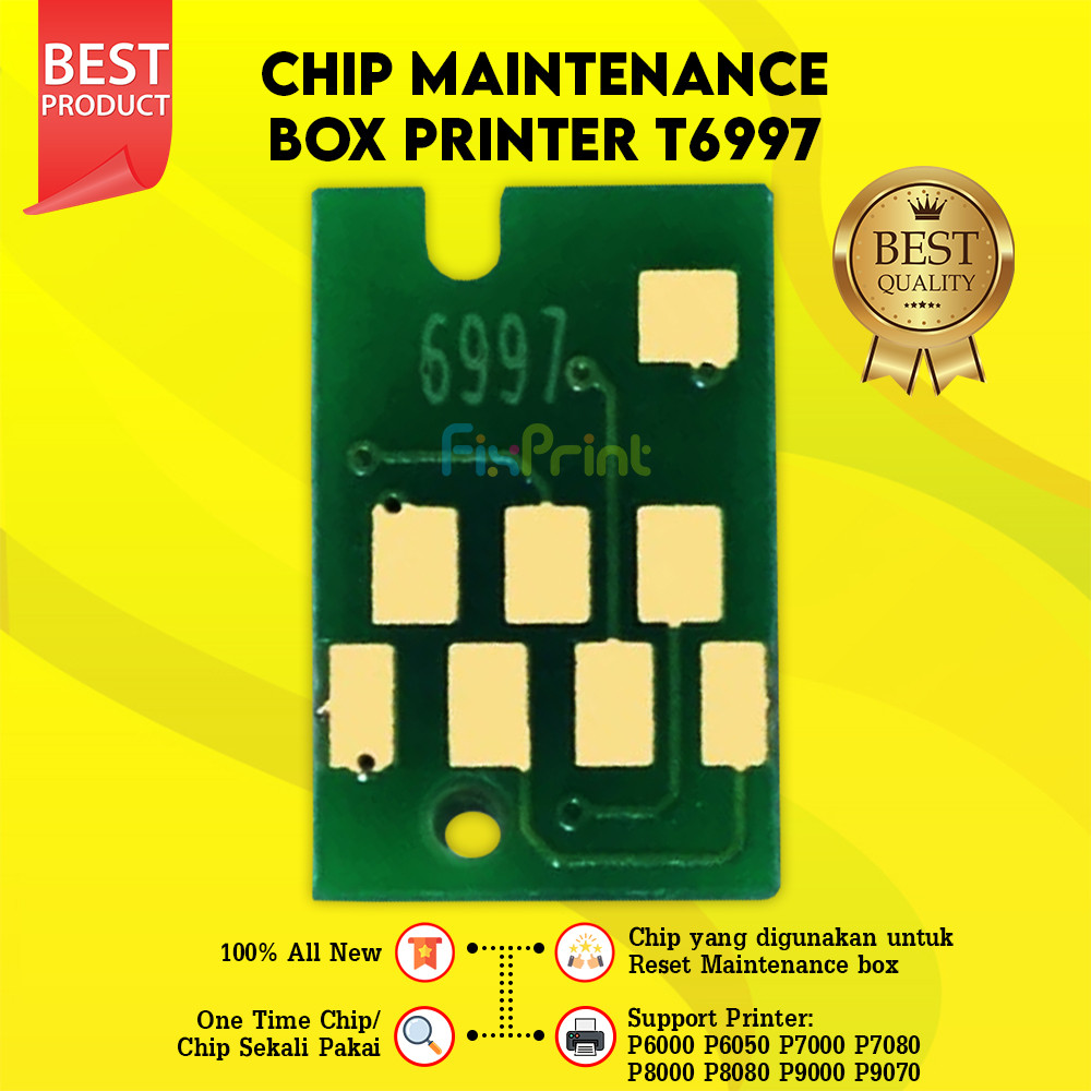 Chip Printer Maintenance Box Epson T6997 Replacement Chip Printer Epson P6050 P6000 P7000 P7080 P800