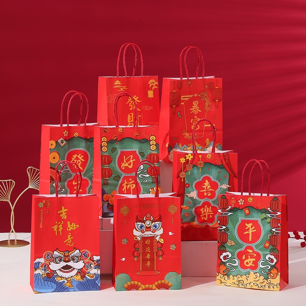 

PAPER BAG SINCIA TAS GOODIE BAG IMLEK GONG XI FA CHAI TAHUN BARU CHINA