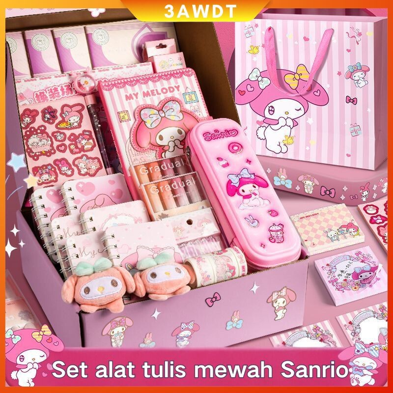 

[COD] Kuromi/Melodi/Sanrio Kotak Hadiah Mewah Alat Tulis Set /Set Stationery Untuk Hadiah Anak Sekolah Kuromi/Kotak Pensil Anak set/Untuk Hadiah Anak Sekolah