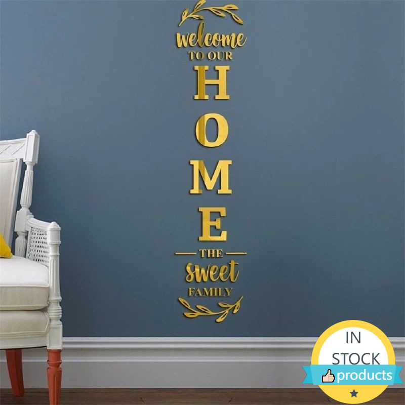  Hiasan Dinding 3D Dekorasi Rumah Dekorasi Tempel Timbul Welcome To Our Home The Sweet Family