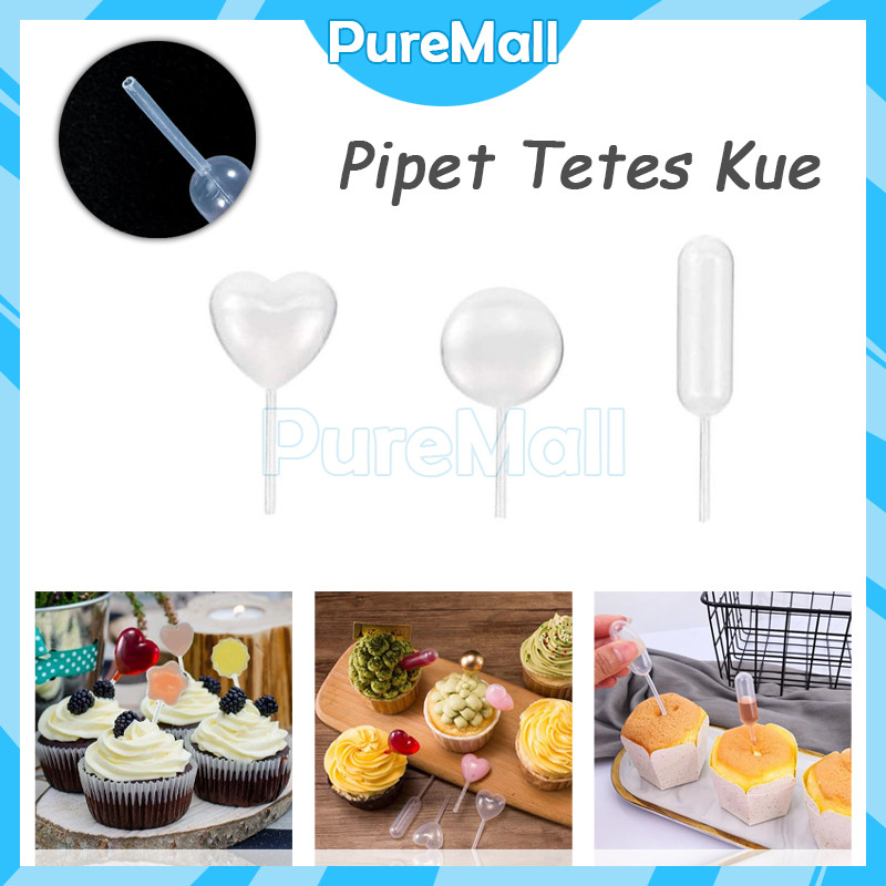 50pcs Pipet Plastik 4ml / Pipet Tetes Kue / Puding Kue Plastik Tetes Infuser