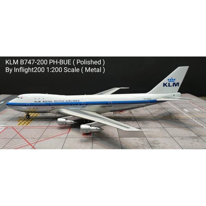 Pesawat Terbang KLM B747-200 PH-BUE  Inflight200 Skala 1/200 Metal Diecast