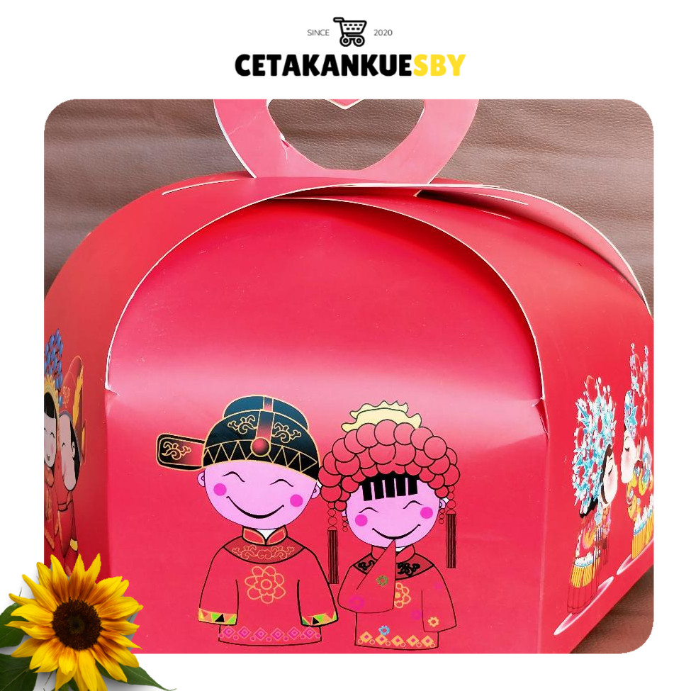 

(CKS) 1pcs Cake Box Premium Engagement Couple Box Kue Dus Hantaran Hampers Nikah