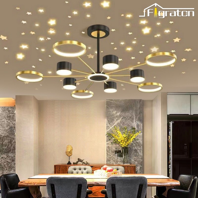 Lampu Hias Gantung Ruang Tamu Lampu Gantung Plafon LED 3 Warna Lampu Gantung Kamar Aesthetic/Anak Ga
