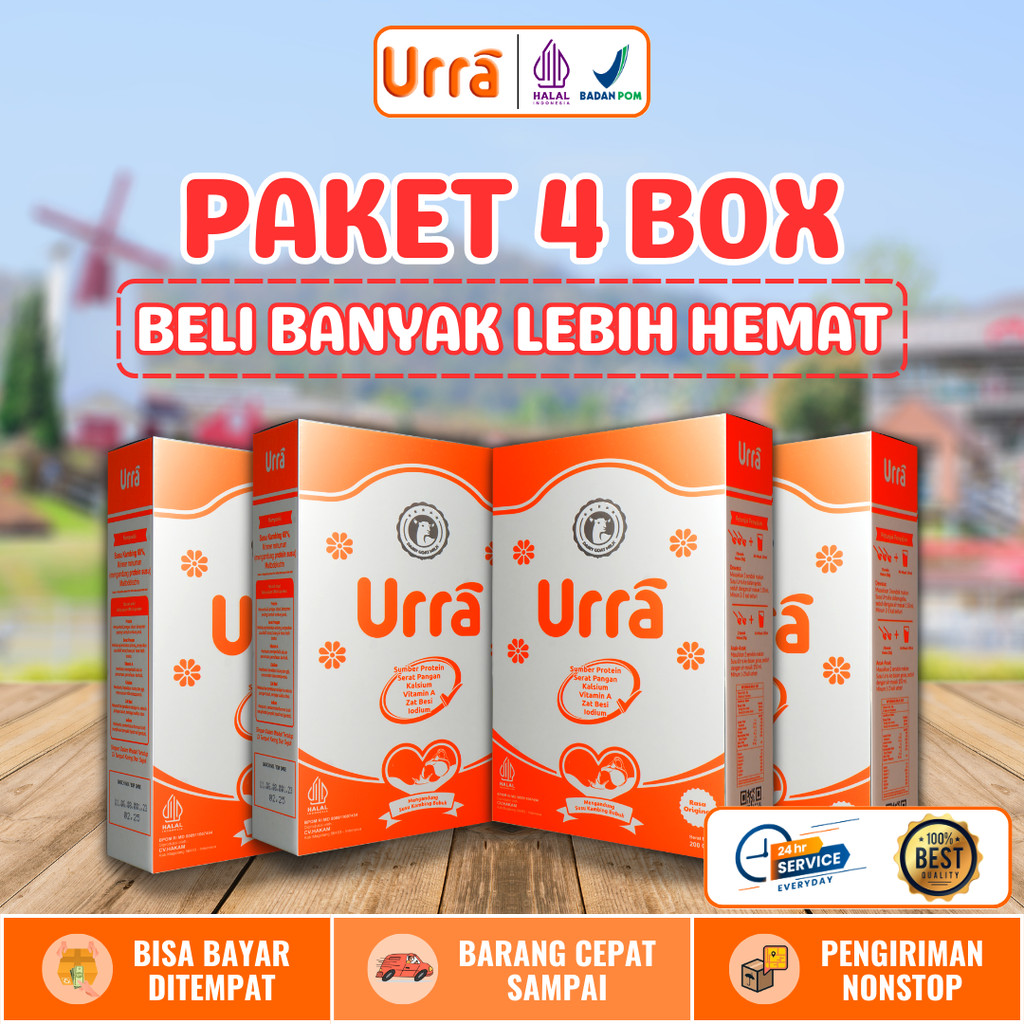 

PAKET 4 BOX Susu Urra Original Membantu Menaikan Berat Badan Anak