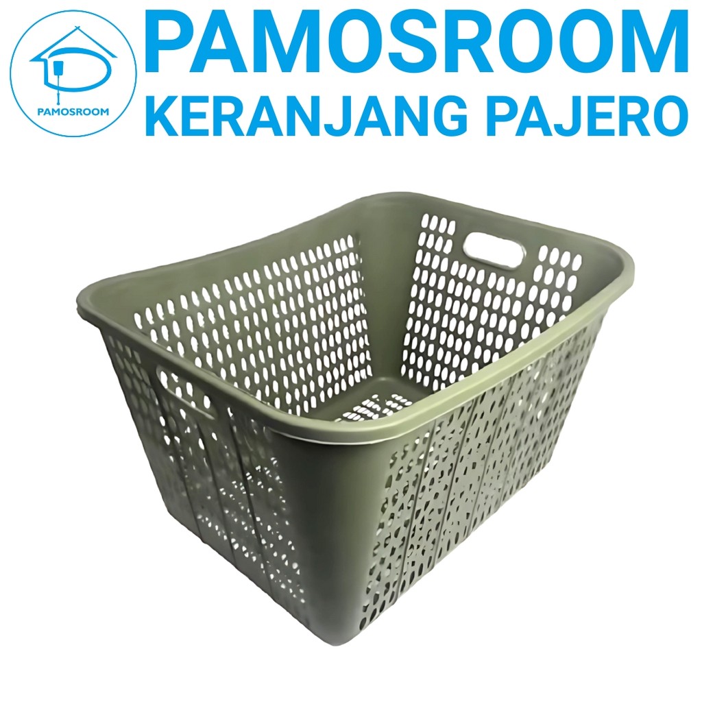 Pamosroom Keranjang Pajero Jumbo Plastik Keranjang Baju Pajero Laundry Keranjang Pakaian Kotor Bersi