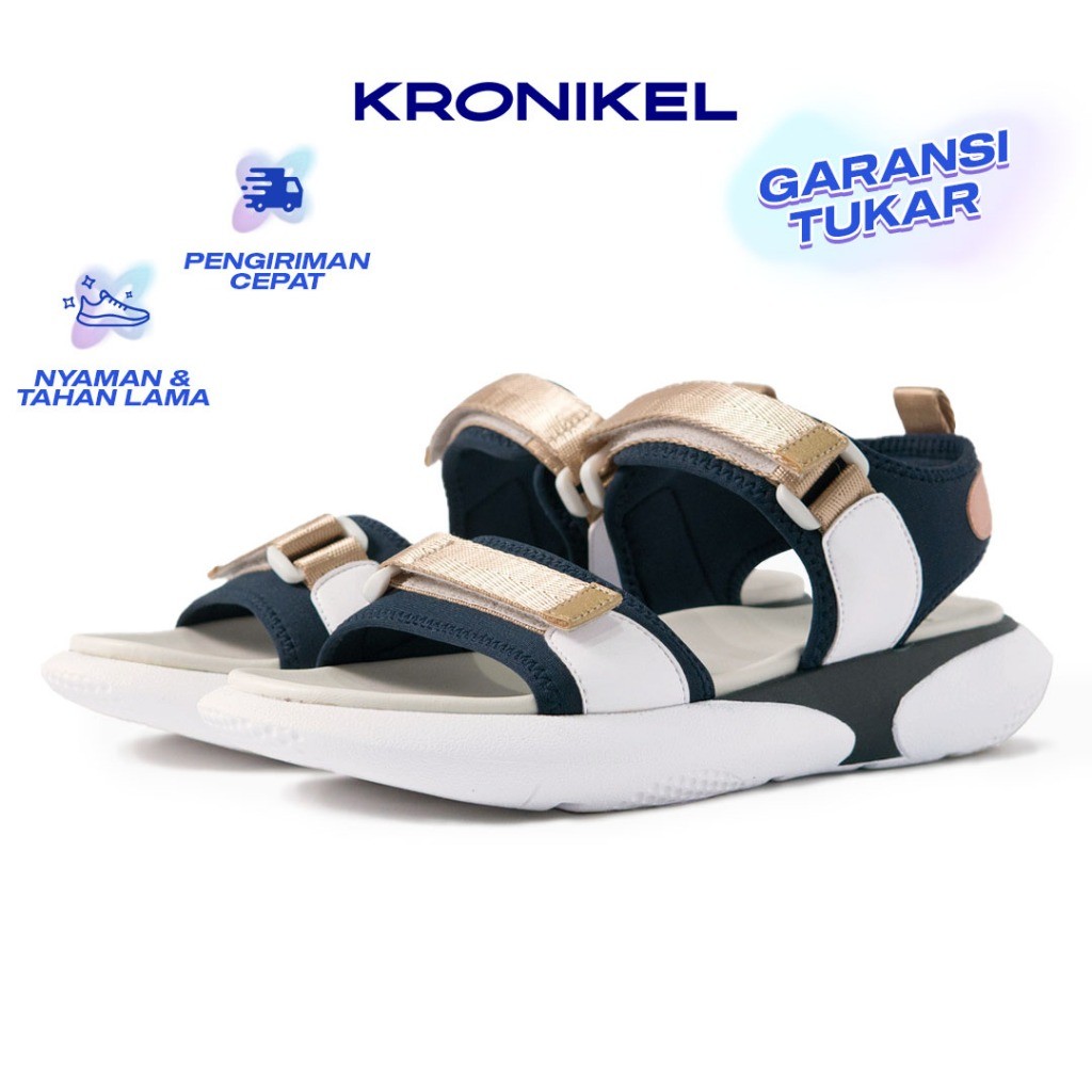 KRONIKEL Sallie Sandal Tali Wanita Kasual Moonlight