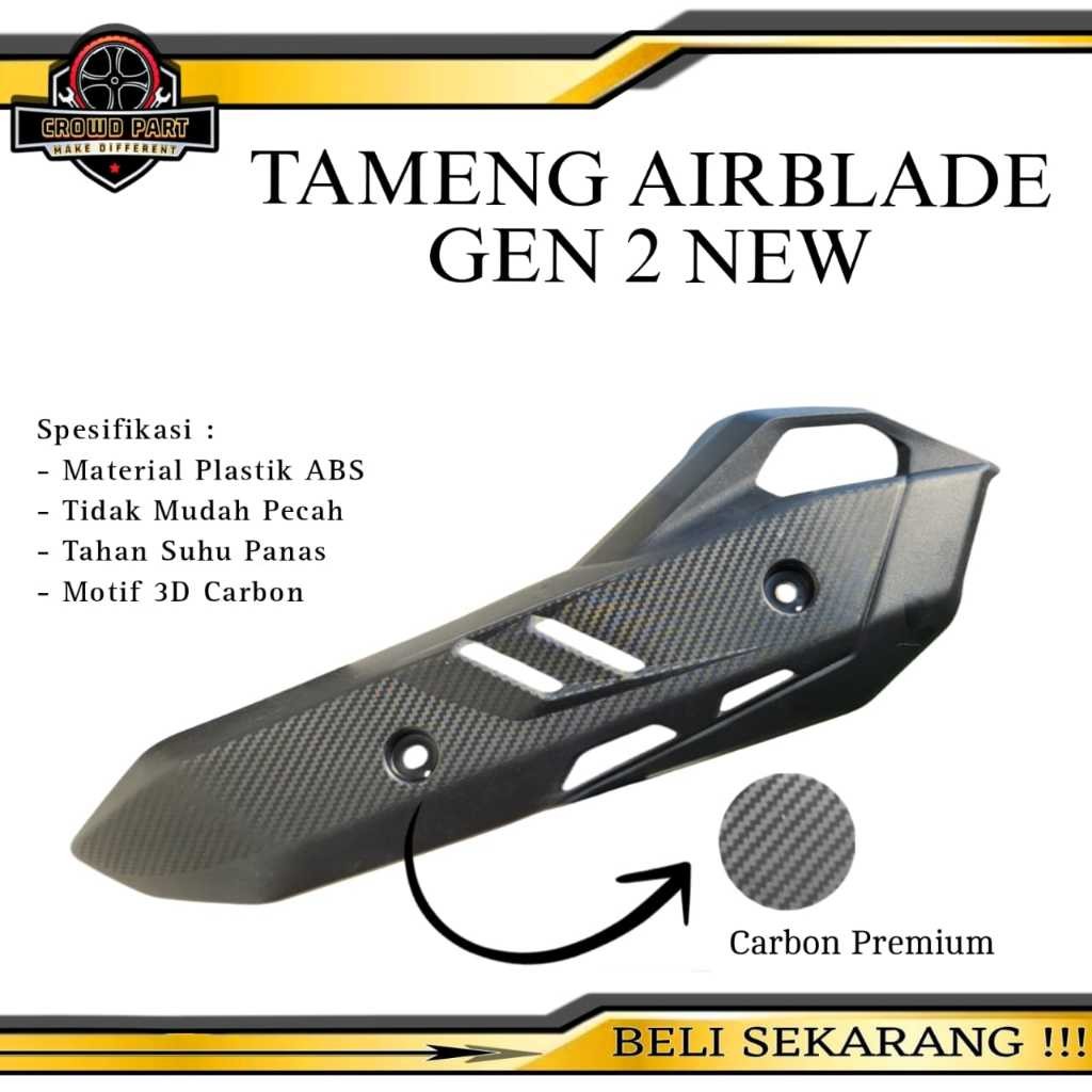 TUTUP TAMENG COVER KNALPOT AIRBLADE GEN 2 VIETNAM CARBON MOTIF NEW COVER TUTUP TAMENG KNALPOT VARIO 