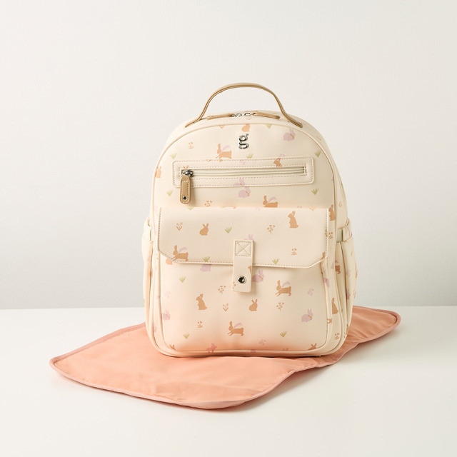 Babyshop Tas Bayi Giggles Diaper Backpack with Straps and Zip Closure