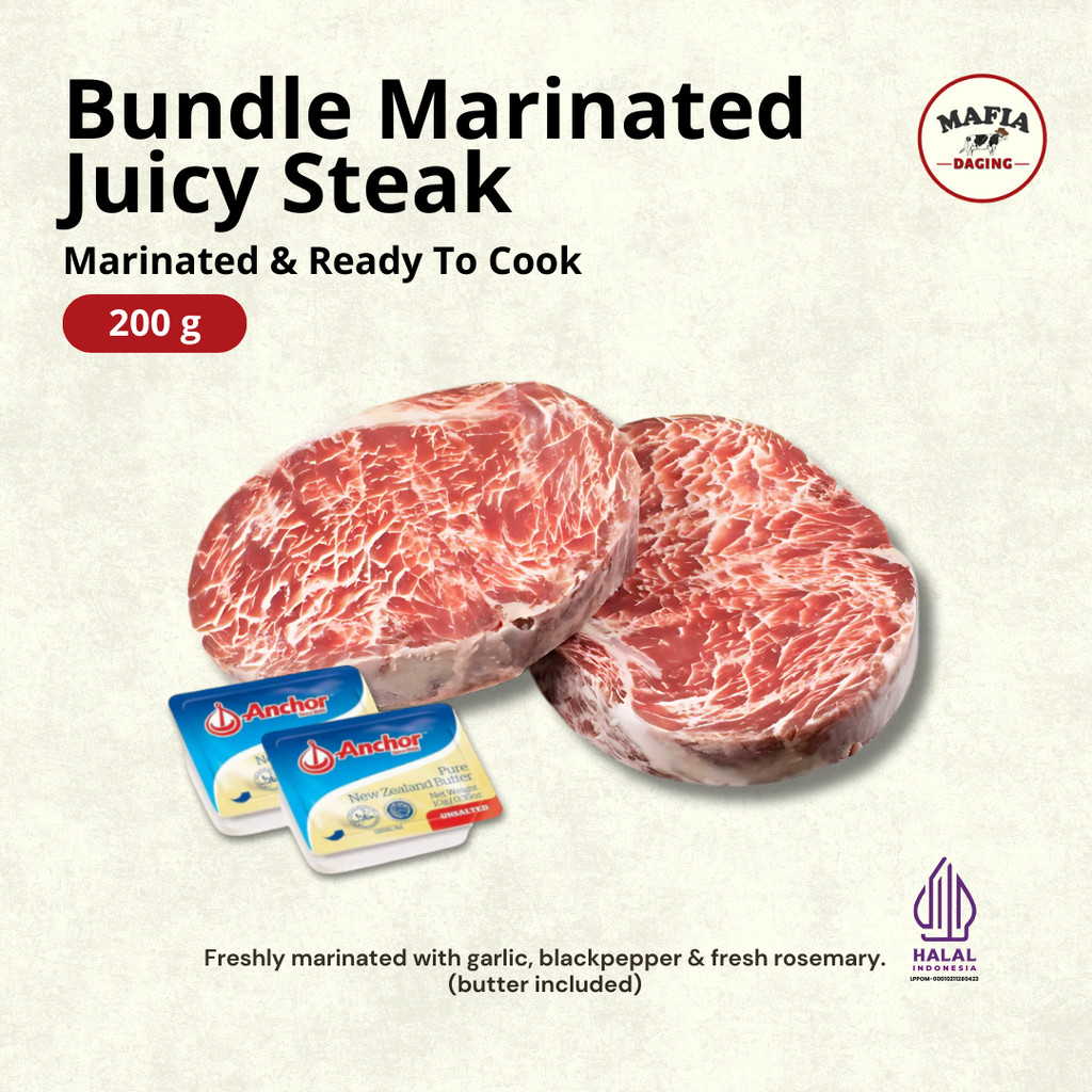 

Bundle Marinated Juicy Steak (MAJESTEAK) 200g