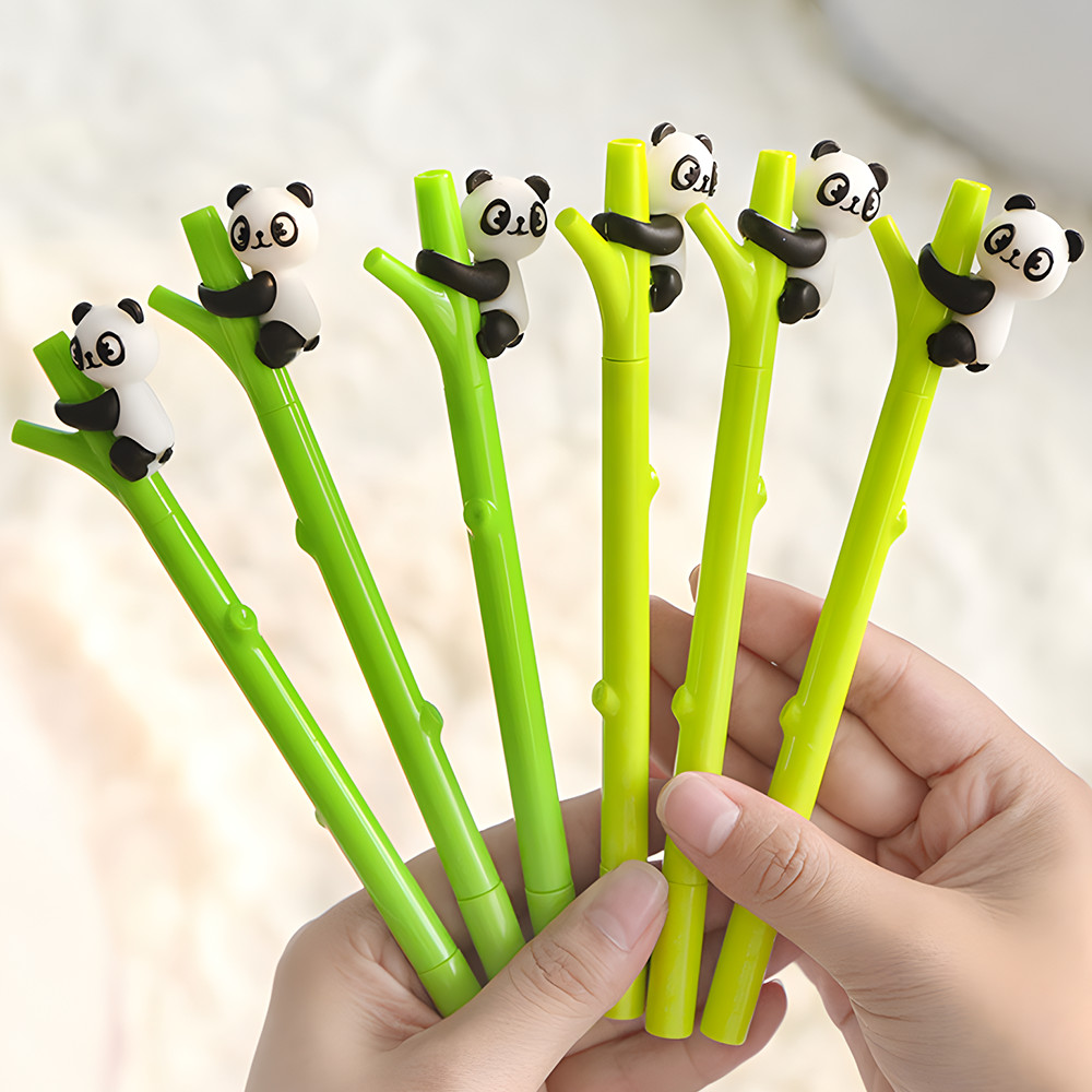 

Creative Chinese Panda Pens Funny Cute Kawaii Gel Ink Pen Cool Fun Ballpoint School Animal Kids Children 3D Aesthetic Stationery
