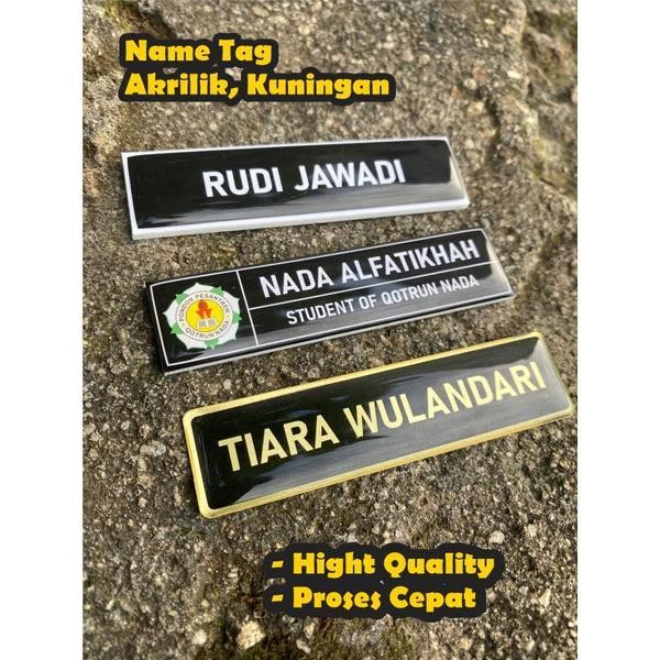 

Name Tag Nama Dada Magnet Peniti Kuningan & Akrilik Resin - Satpam ,Guru, Dokter Perawat Bidan Apoteker Karyawan