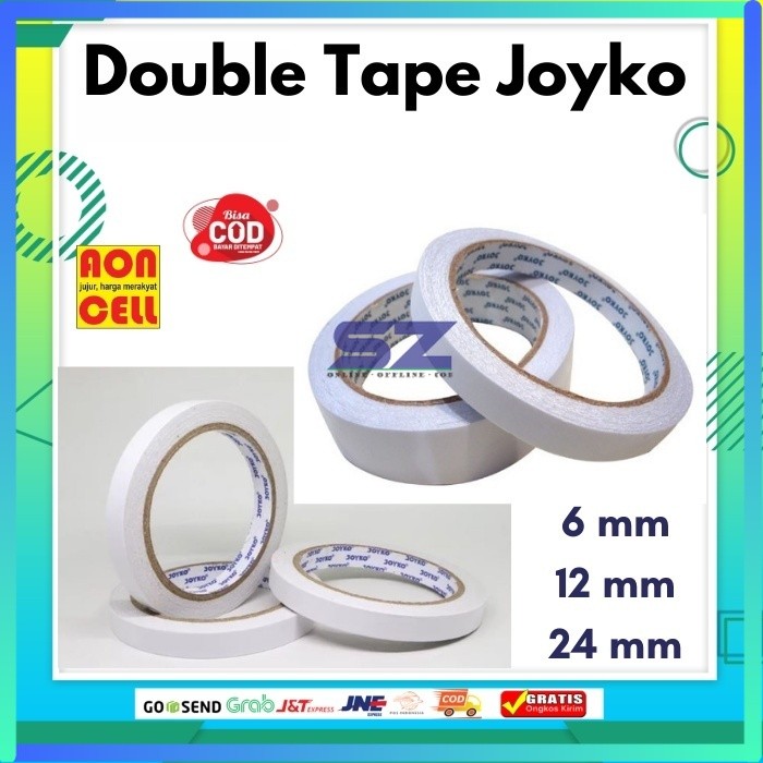 

double tape joyko 6mm 6 mm 12mm 12 mm 24mm 24 mm double sided tape