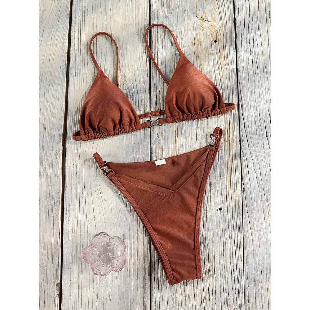 Miyouj Solid Color Swimsuits String Bathsuit New Bikini Triangle Swimwear 2025 Swimsuit Sexy Two Pie