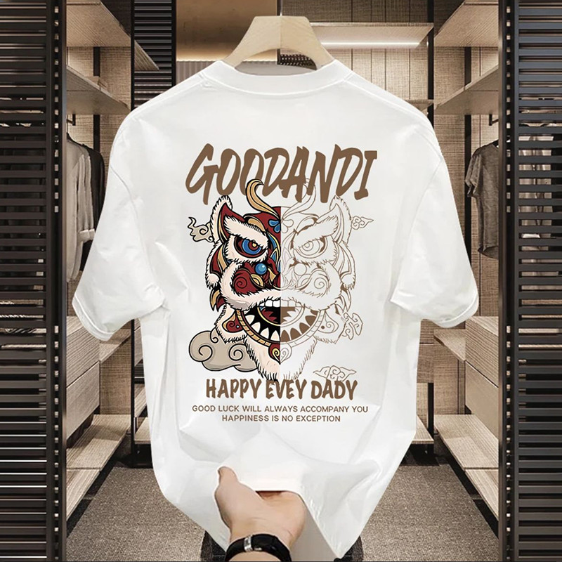 Kaos Distro Premium Motif Naga Keren Unisex Kaos Naga Hitam Bahan Cotton Combed 24s Lembut