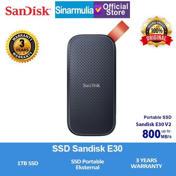 SSD Sandisk E30 1TB / 2TB - SSD Portable Eksternal USB-A - 1 TB