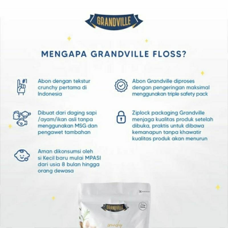 

RB Grandville Abon 100gr Anak MPASI Ayam Sapi Ikan Non MSG Anak Bayi MPASI 6 8 Bulan 1 2 3 Tahun