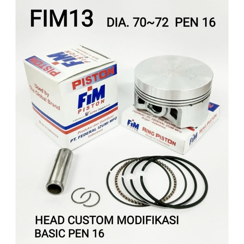 Piston FIM Mentah Modifikasi Scorpio Satria FU Pin16 Fim13 BARU