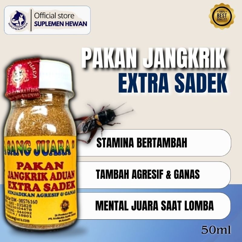 Pakan Jangkrik Aduan Extra Sadek 50ml - Rahasia Sang Juara