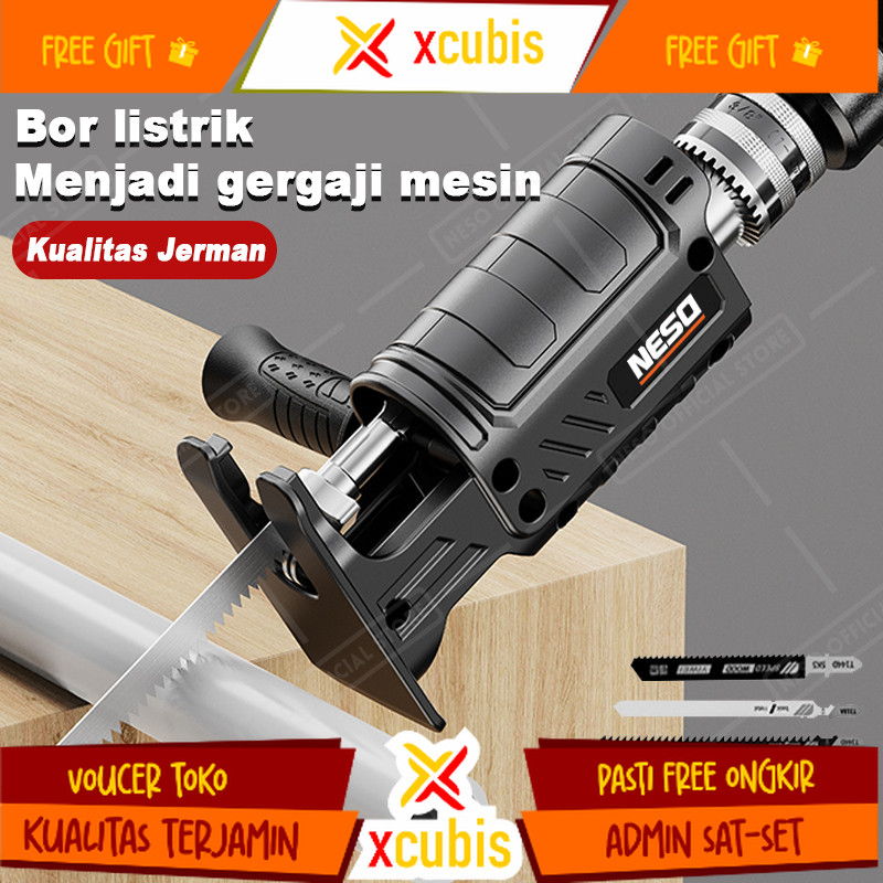 Mesin Adapter Jigsaw Gergaji Mesin (COD) Gergaji Mesin Adapter reciprocating Jigsaw tambahan jig saw