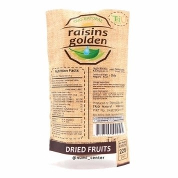 

Trio Natural Raisin Golden Jumbo 250gr