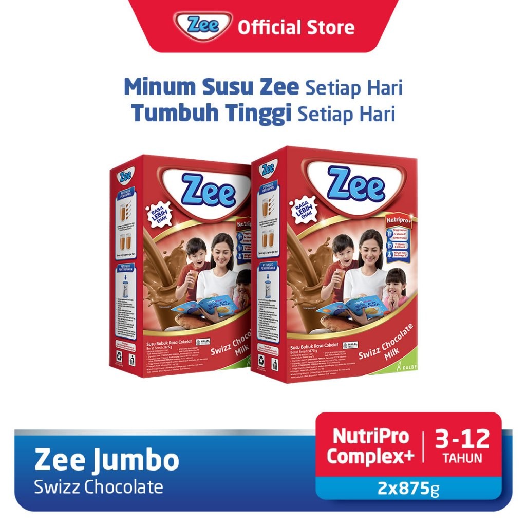 

Zee Reguler Jumbo Swizz Chocolate Milk 875gr (2 Pack)