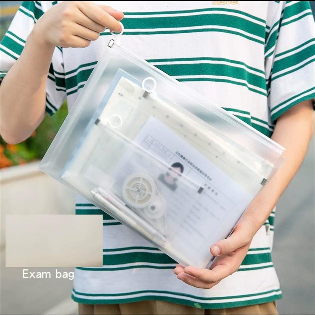 

Tempat pencil, Alat Tulis, File Zipper Bag Pouch Serbaguna