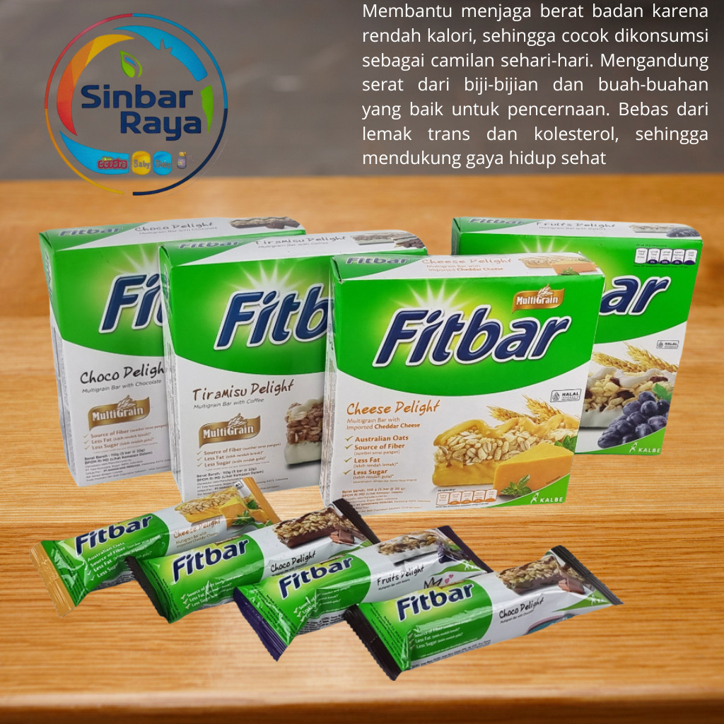

Fitbar 1 Box Isi 12pcs Dengan Rasa Coklat Fruits Tiramisu Cheese Keju Dan Buah Fruits