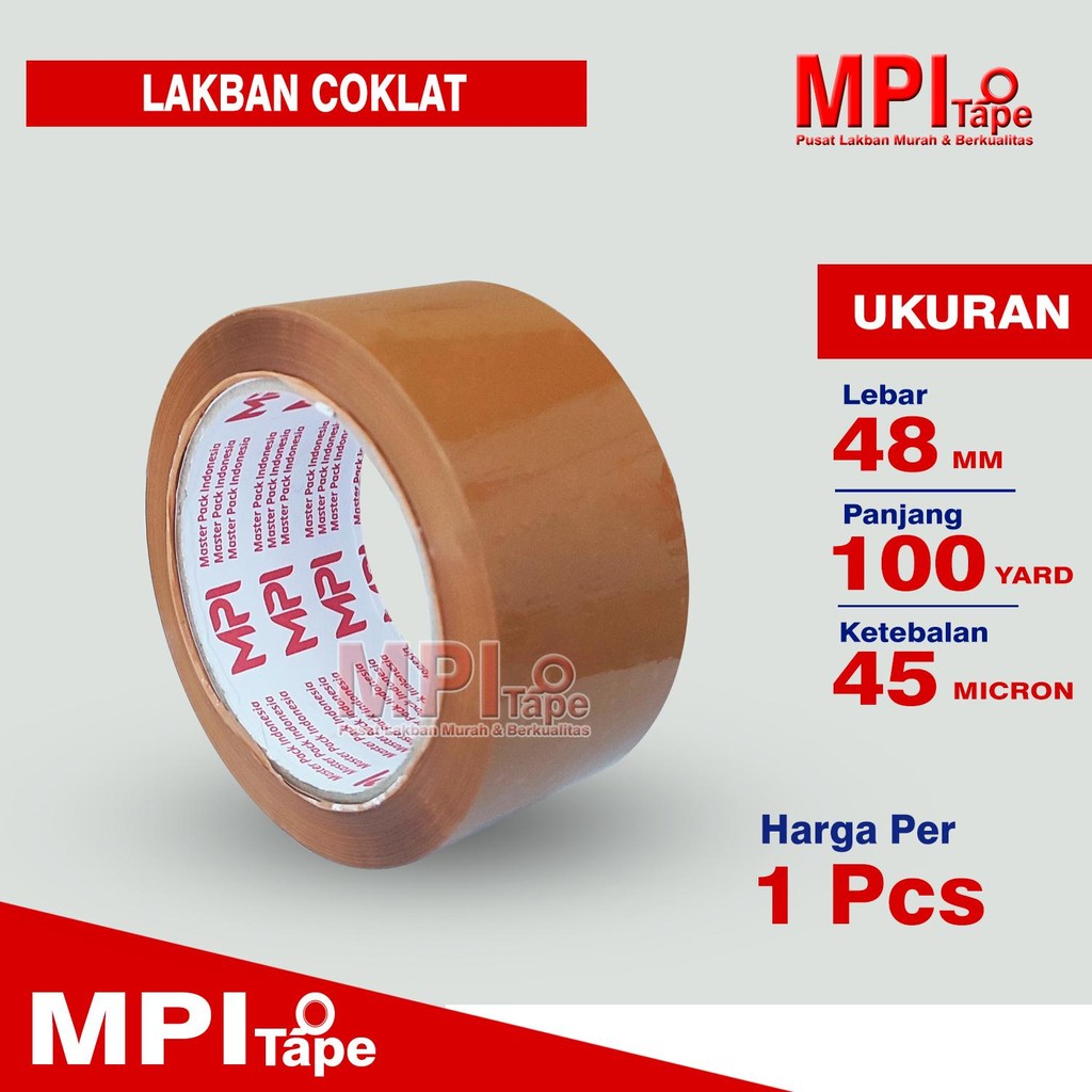 

Lakban Cokelat 48 mm x 100 Yard - Lakban Packing - MPI