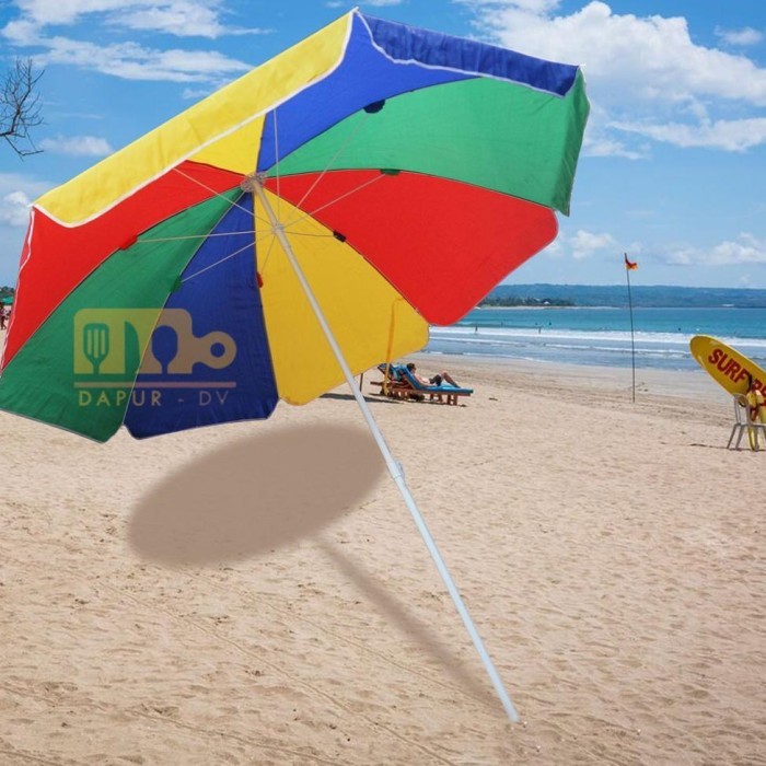 Payung Pantai Pelangi / Payung jualan besar / Payung Parasol Tenda ukuran 200 cm