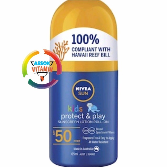 Nivea kids roll on moisturising sunscreen lotion spf50+65ml/Nivea anak