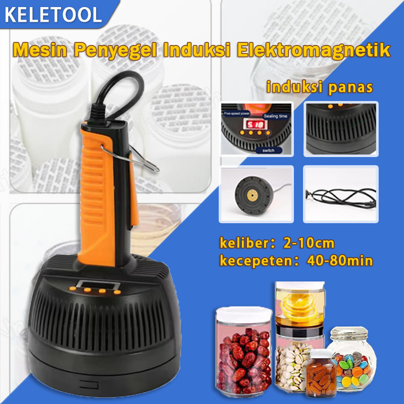Sealer Botol Plastik terintegrasi mesin penyegel elektromagnetik Foil Induksi Portabel