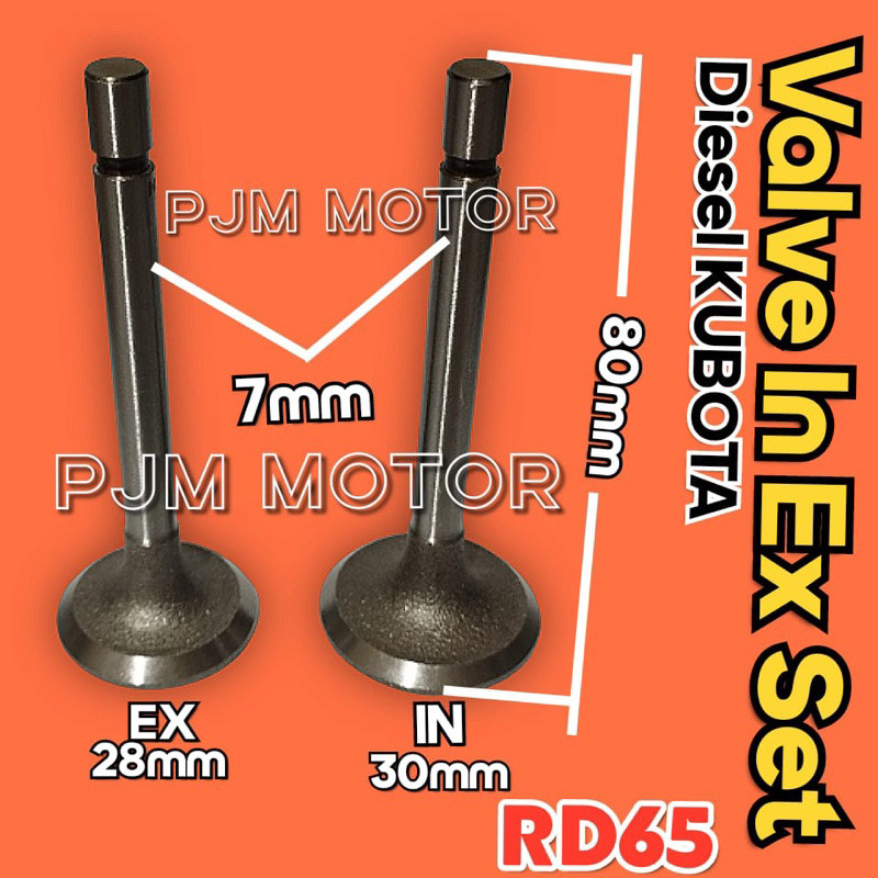 

RD65 Klep api minyak valve in ex mesin pengerak diesel kubota quick RD 65 amplas