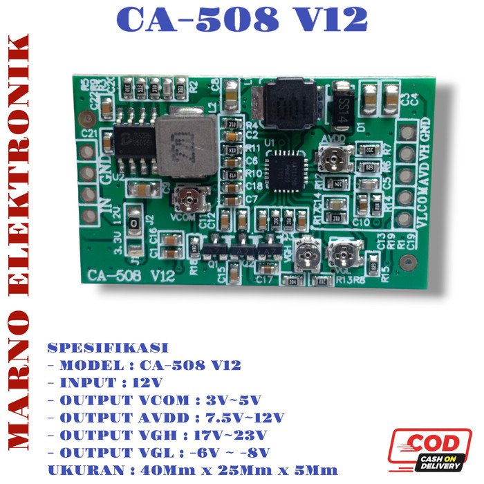 SGA05 GACUN TCON BOOST MODUL CA-508 LCD UNIVERSAL VCOM VGL VGH AVDD ADJUST