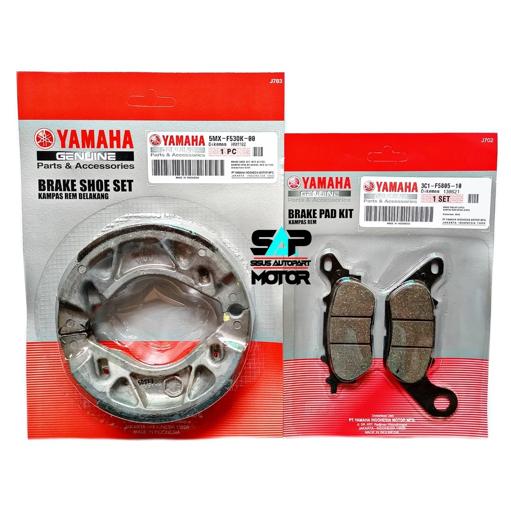 KAMPAS REM MIO J MIO SOUL MIO SMILE NEW MIO GT 115 FINO XRIDE 115  / KAMPAS REM SET DEPAN BELAKANG M