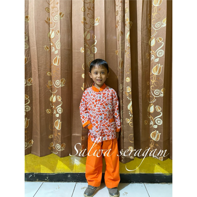 Setelan seragam batik TK / PAUD   seragam batik nasional TK / PAUD terbaru