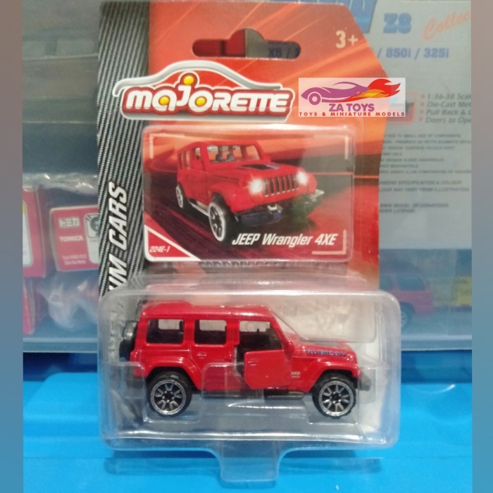 Pee99 Diecast Majorette Jeep Wrangler Rubicon 4XE Merah Skala 1:64
