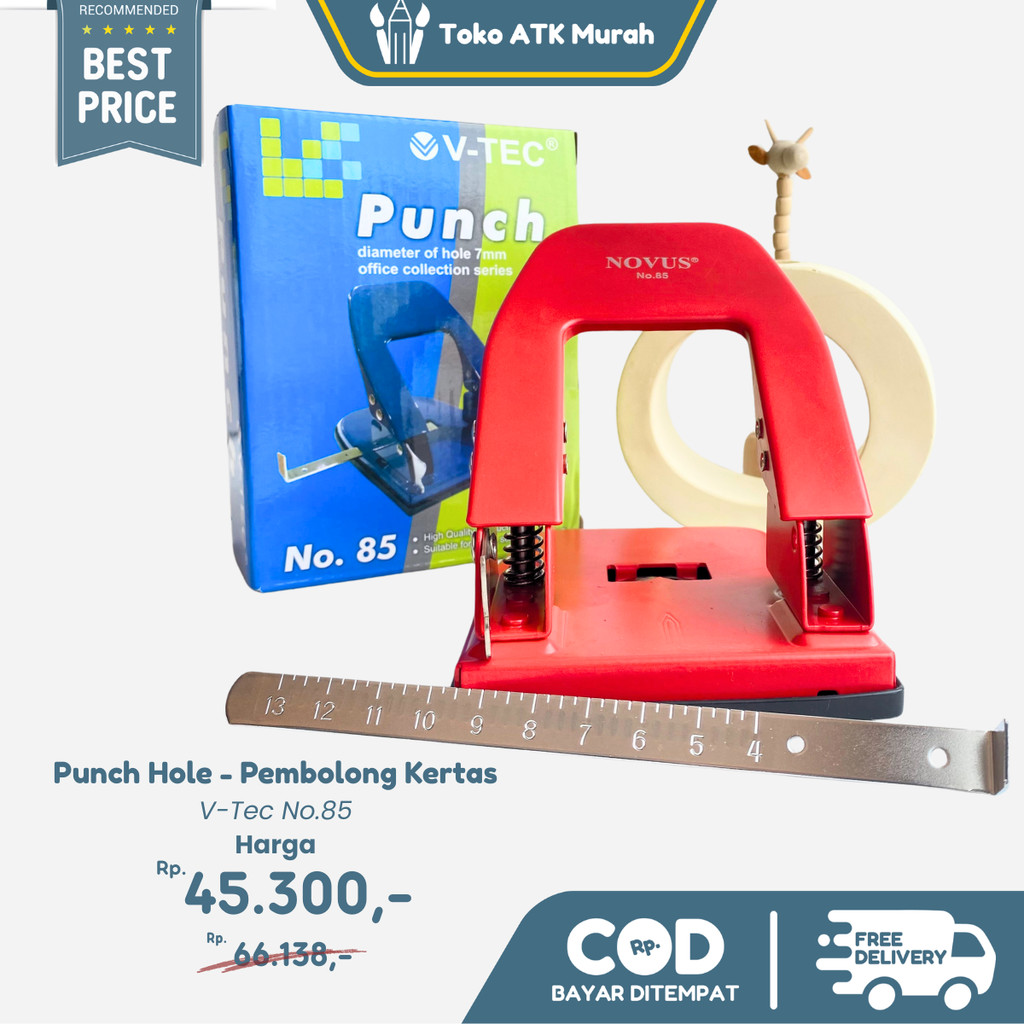 

Punch Hole - Pembolong Kertas V-Tec No. 85