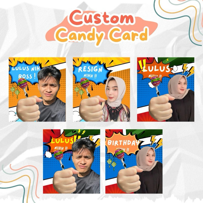 

WORDGIFT holding Candy | Bisa custom foto dan tulisan | Lolipop Candy | Lolipop Gift | Kertas holding candy | Candy holder | Hadiah lucu | Mini Gift Permen Lolipop Custom Foto Muka | Hadiah Freebies | Souvenir | Mini Gift