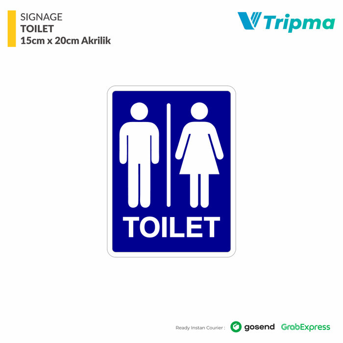 

s c Rambu/ Sign Toilet 15cm x 20cm - Akrilik/ Acrylic 2mm