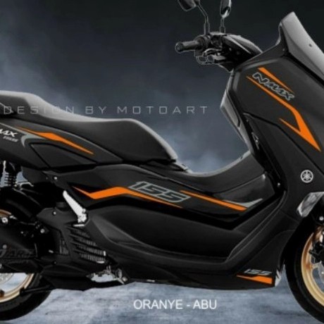 lis bodi cuting stiker nmax new 2021 2022 2023 murah - oren silver