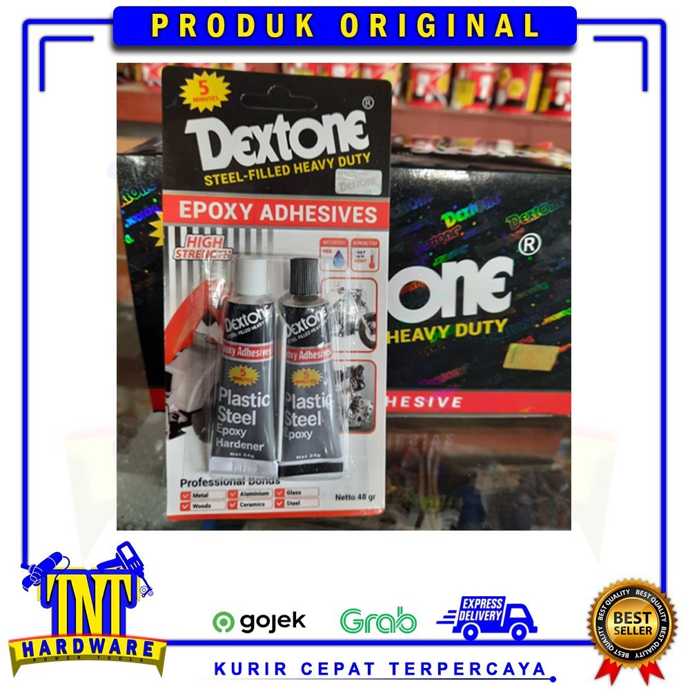 

LEM 5 MENIT DEXTONE 48GR / DEXTON EPOXY ADHESIVE 1KOTAK ISI 12 PCS