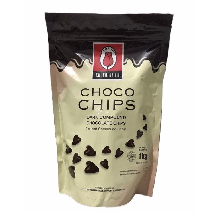 

Tulip Dark Compound Choco Chips 1kg !!