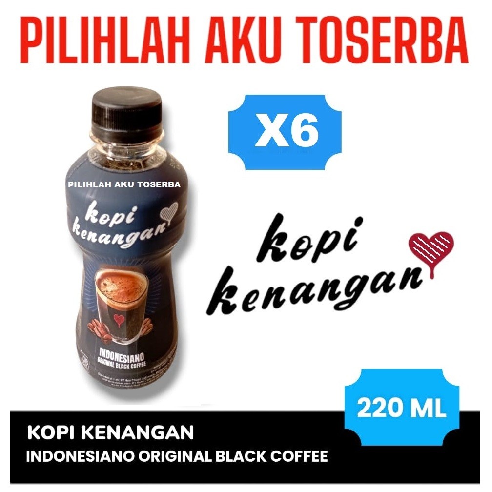 

KOPI KENANGAN INDONESIANO BLACK COFFEE LESS SUGAR 220 ml - ( HARGA 6 Botol )
