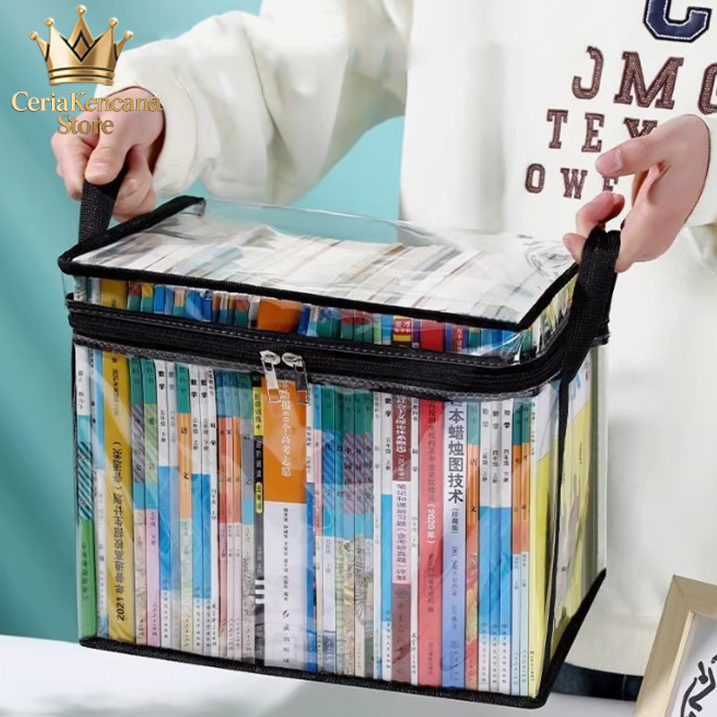 Tas Penyimpanan Buku Tas Penyimpanan Transparan Tas Buku Ukuran Besar Tas Penyimpanan Komik