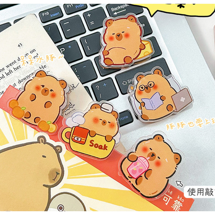 

Paper klip bening motif capybara clip kertas lucu
