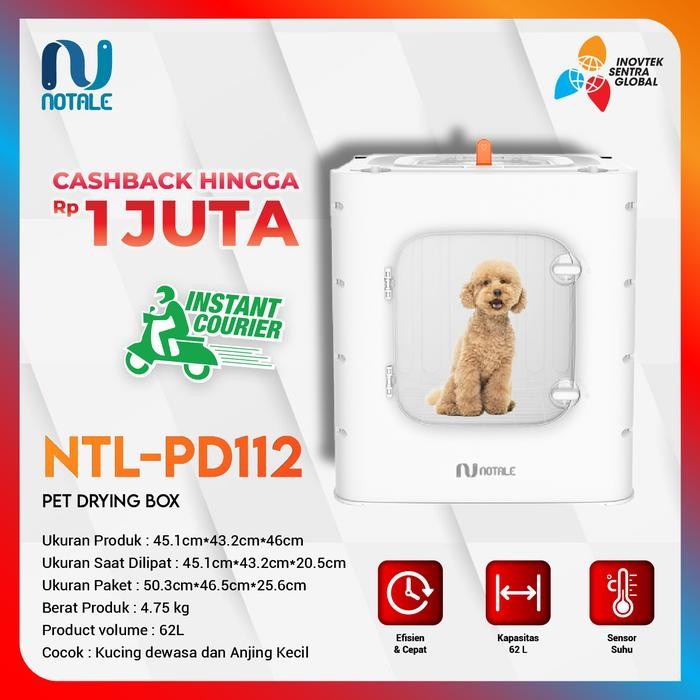 Notale Pet Drying Box - Box Pengering Anabul - Garansi Resmi - Pet Drying Box