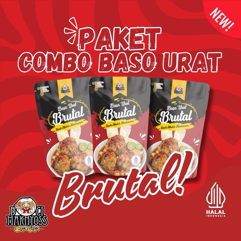 

Terlaris viral Combo Baso Urat Brutal Kuah Medok MISDASEUM by Boci Maknyoss